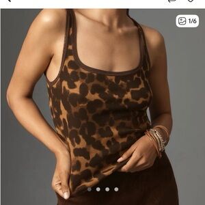 Pilcro Leopard Print Tank Top